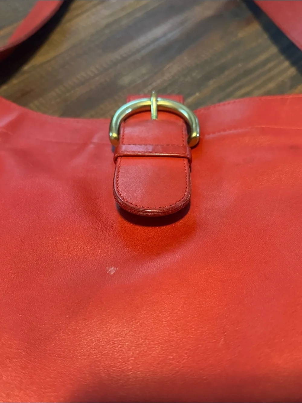 Vintage Coach Eldridge Hobo 4166 Red Leather Shoulder Bag 1997 USA